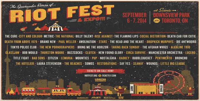 (TORONTO) Riot Fest & Expo Lineup Announced | Riot Fest