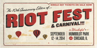 Chicago – Riot Fest By-Day Lineup & Single Day Tickets Now Available!