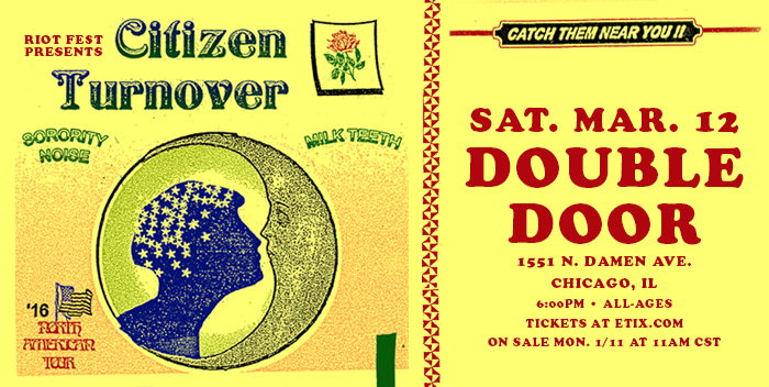 Citizen and Turnover – Saturday March 12, Double Door