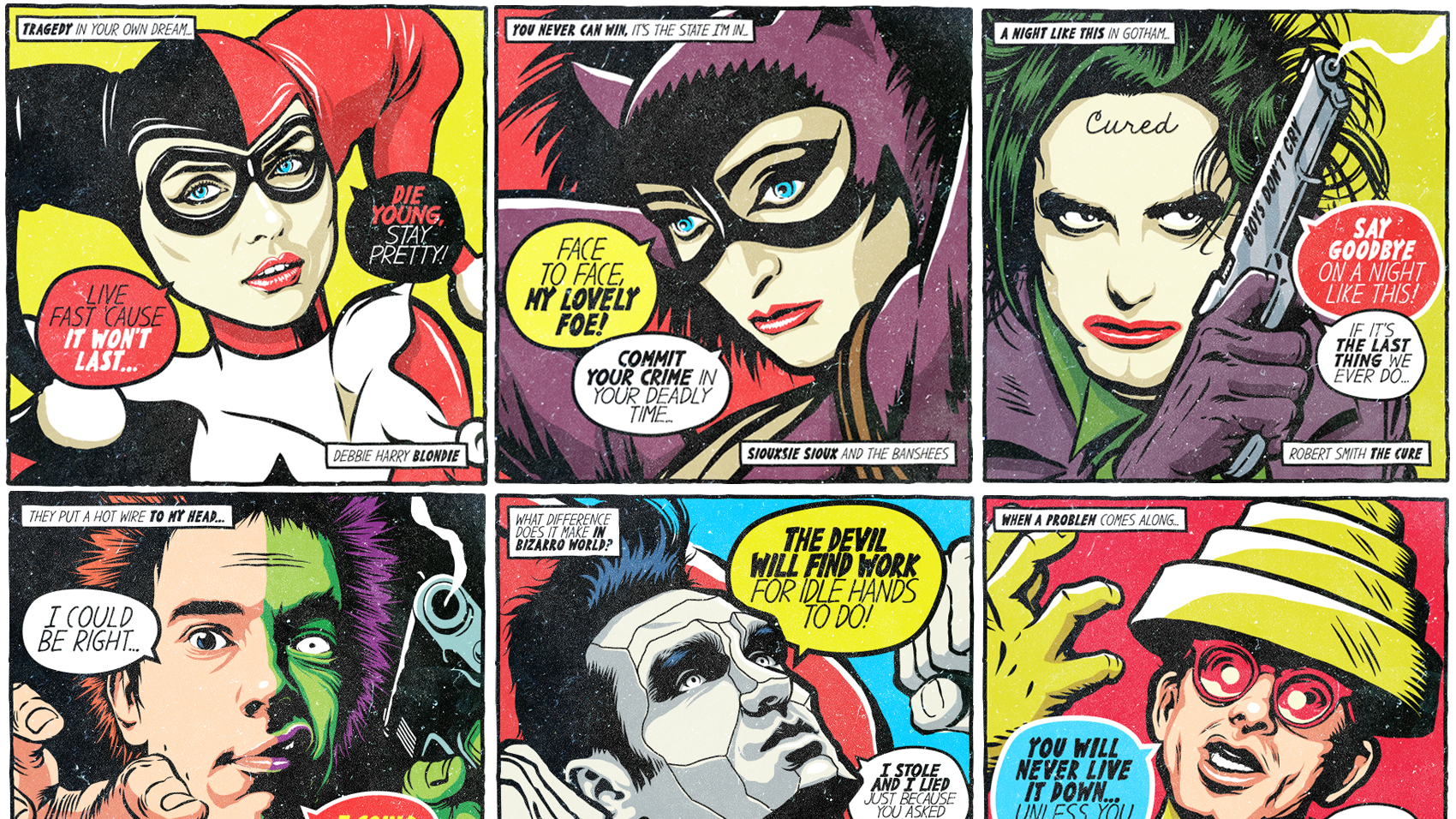 Post-Punk Supervillain Art by Butcher Billy - Riot Fest