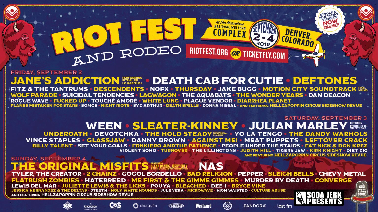 Riot Fest & Rodeo Daily Schedule Announced | Riot Fest Riot Fest & Rodeo Daily Schedule Announced | Riot Fest