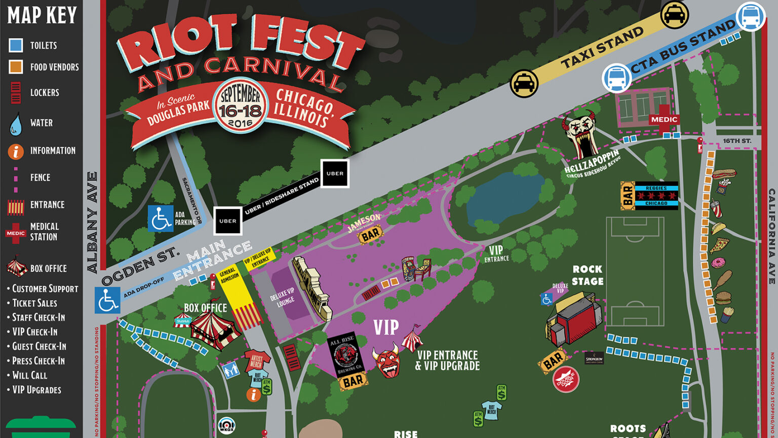 Riot Fest Chicago Map Is Here. See You Friday. - Riot Fest