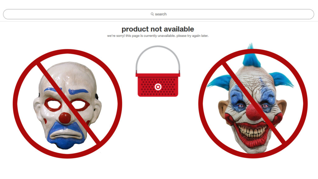 Send Out The Clowns: Target Stops Selling Clown Masks