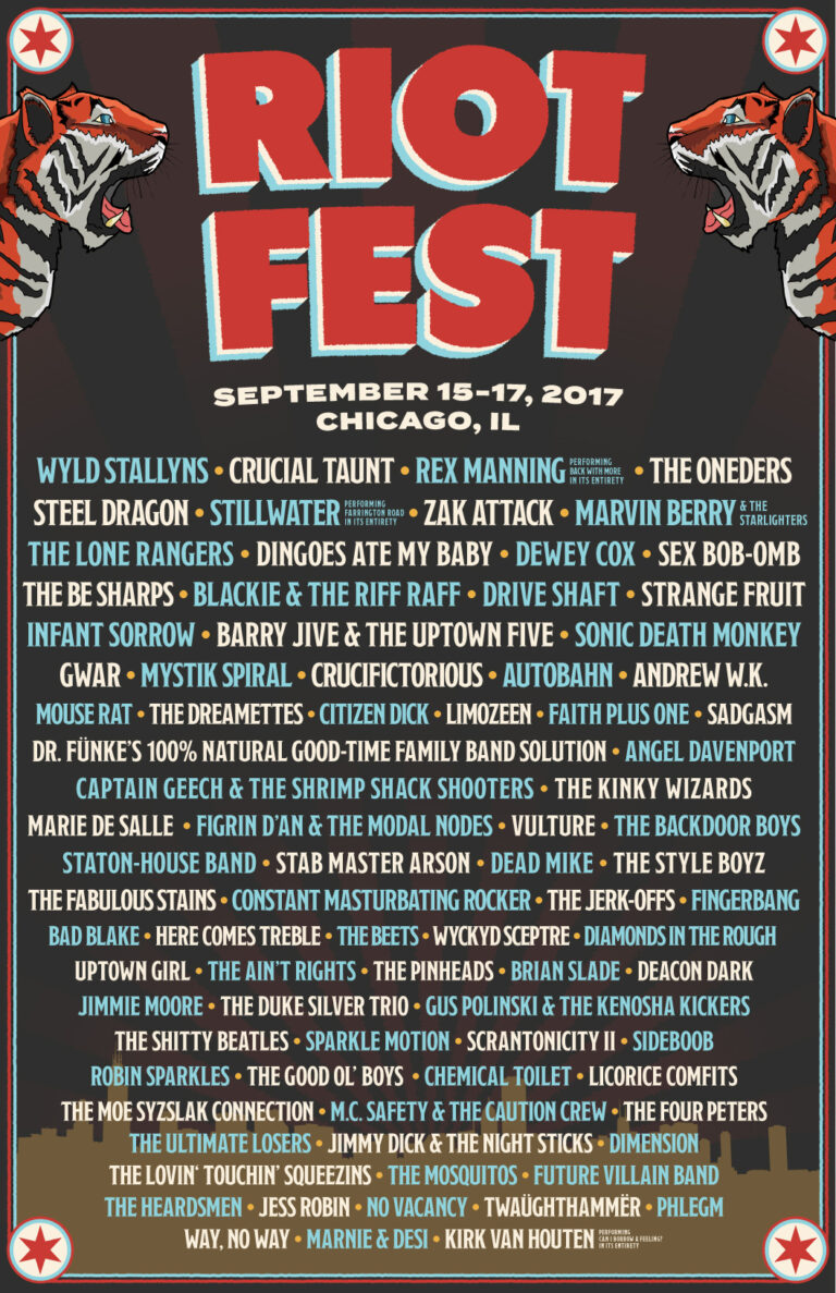 Riot Fest Announces 2017 Lineup Riot Fest