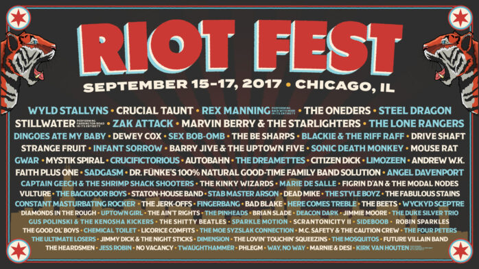 RIOT FEST ANNOUNCES 2017 LINEUP