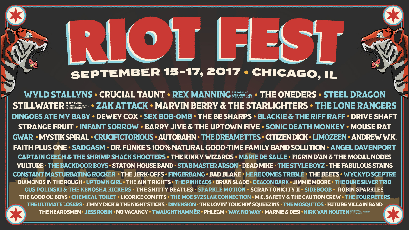 RIOT FEST ANNOUNCES 2017 LINEUP | Riot Fest