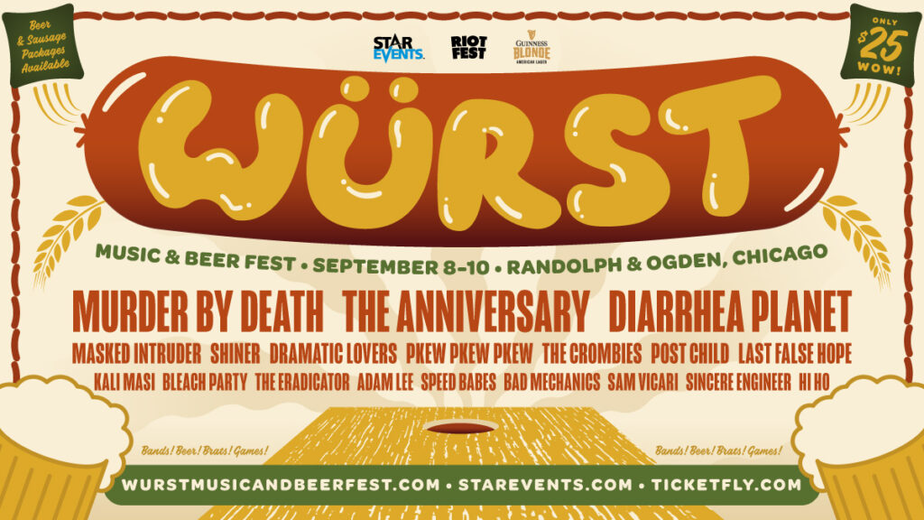 Murder By Death, The Anniversary & Diarrhea Planet to Headline the Inaugural Würst Music & Beer Fest