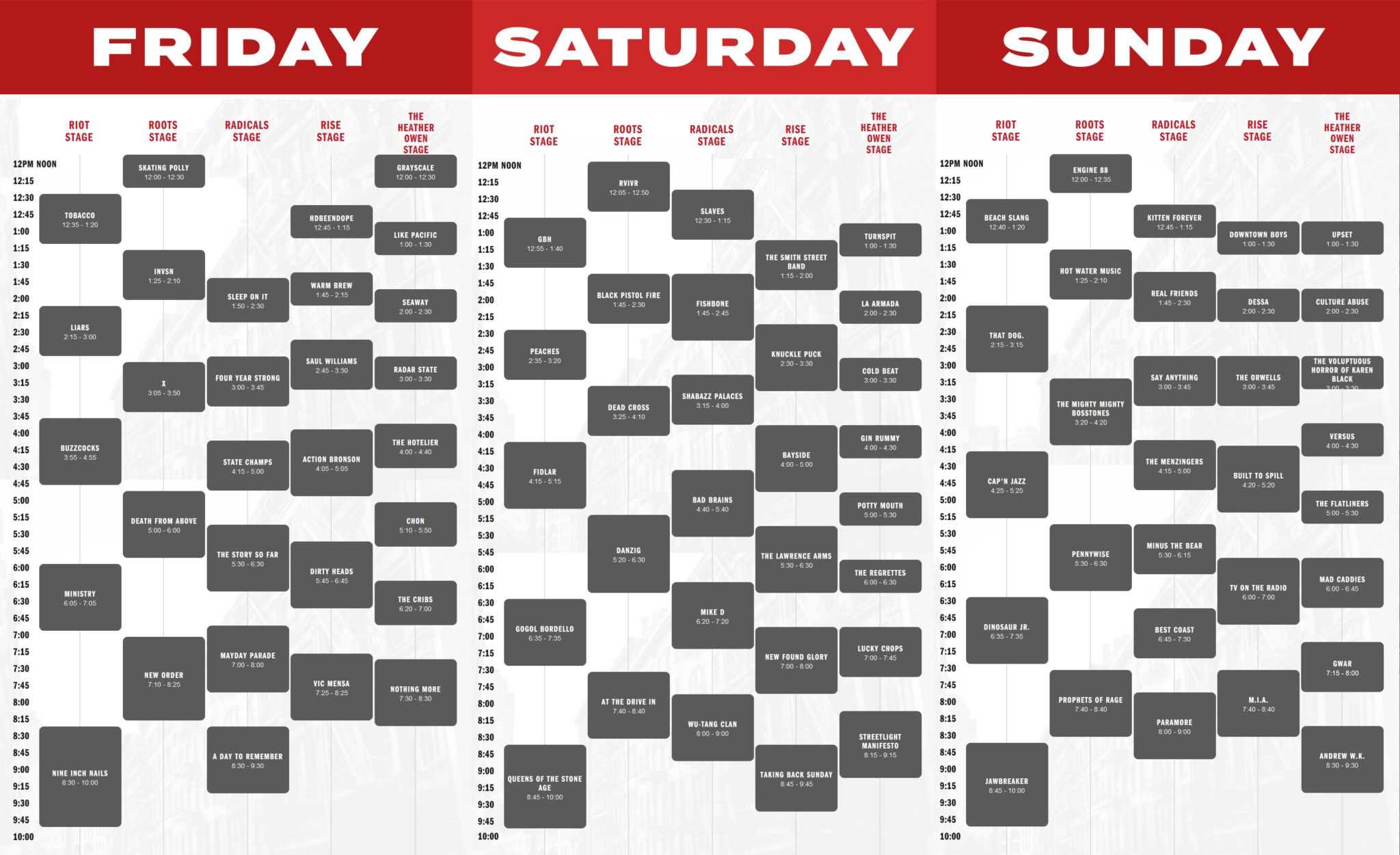 The Riot Fest Schedule Is Here - Riot Fest