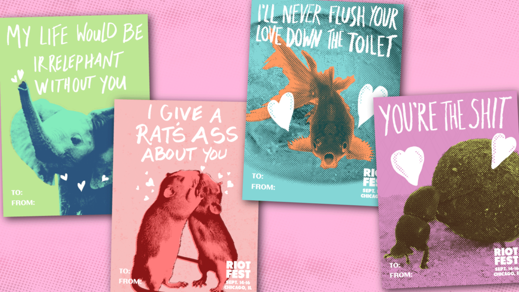 Riot Fest Valentine’s Day Cards