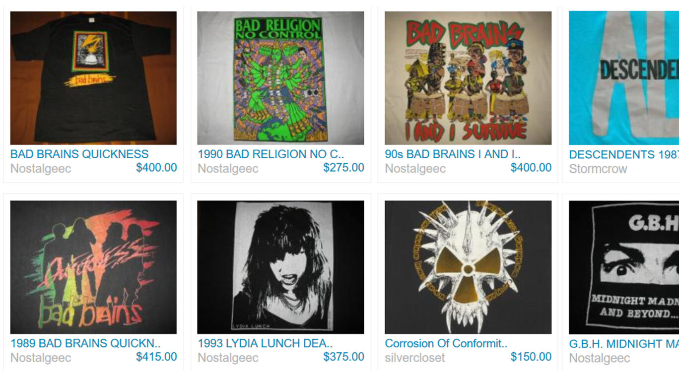 People Are Buying And Selling Old Band TShirts For Stupid Money Riot