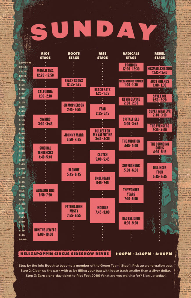 The Riot Fest Schedule Is Here Riot Fest