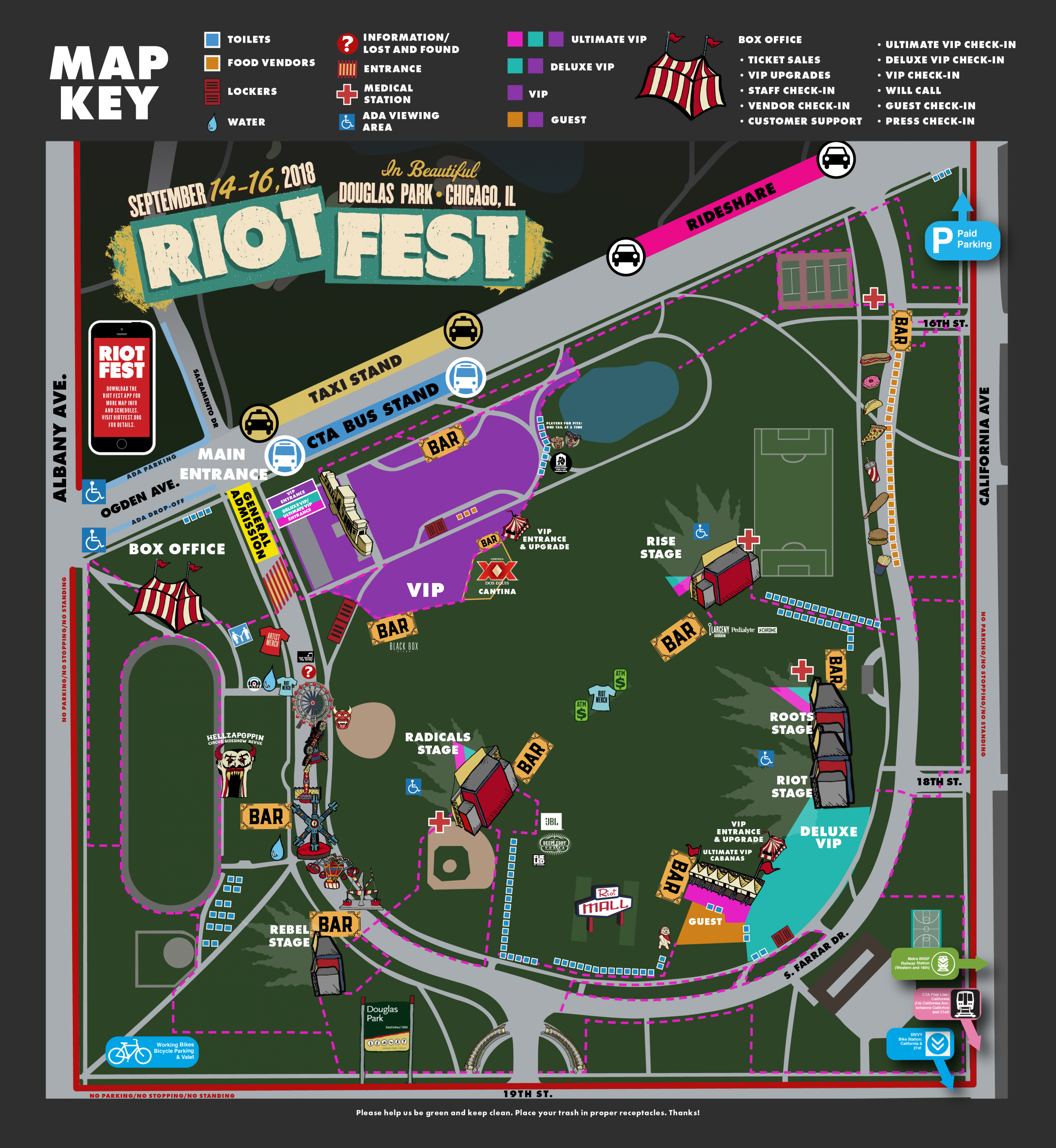 The Riot Fest 2018 Map Is Here | Riot Fest