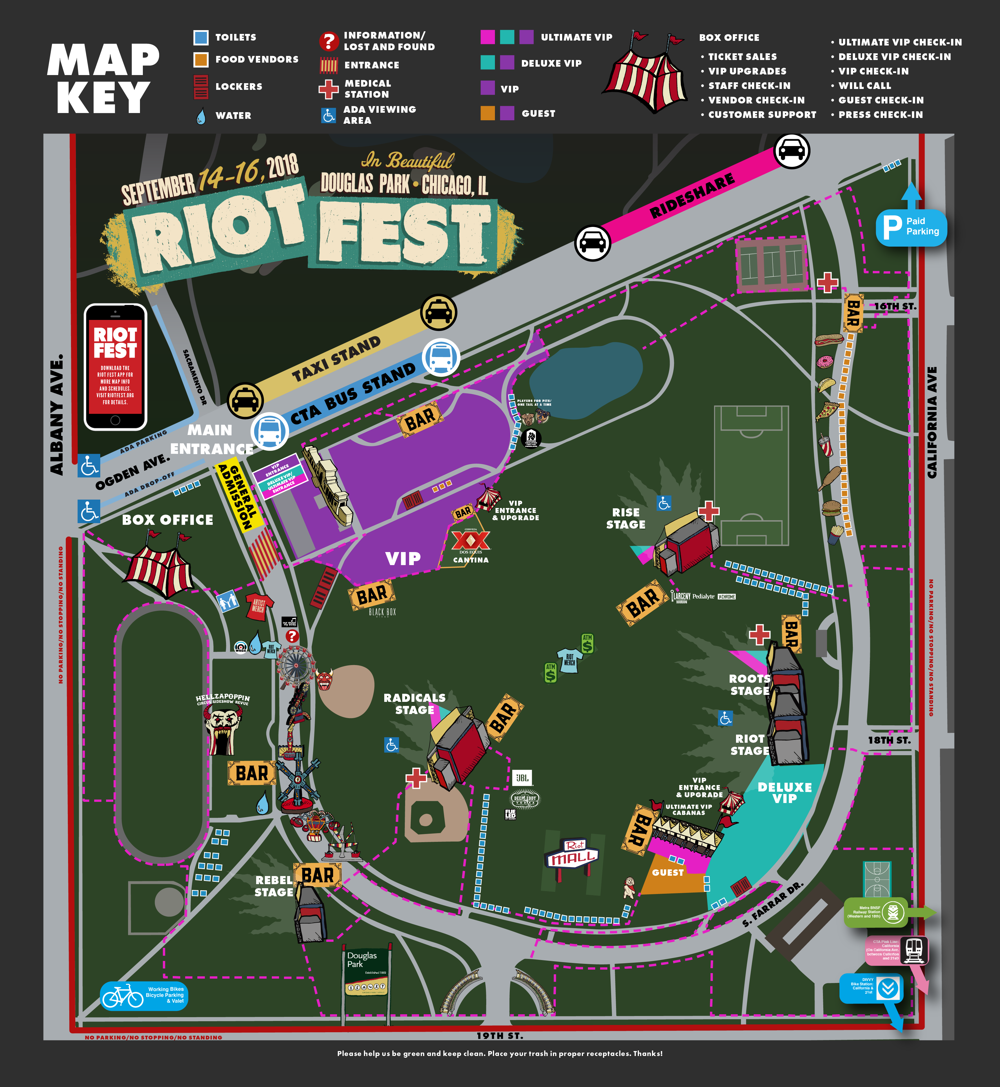 riot fest chicago map The Riot Fest 2018 Map Is Here Riot Fest riot fest chicago map