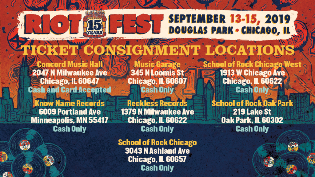 Get Riot Fest Tickets in Person at These Locations