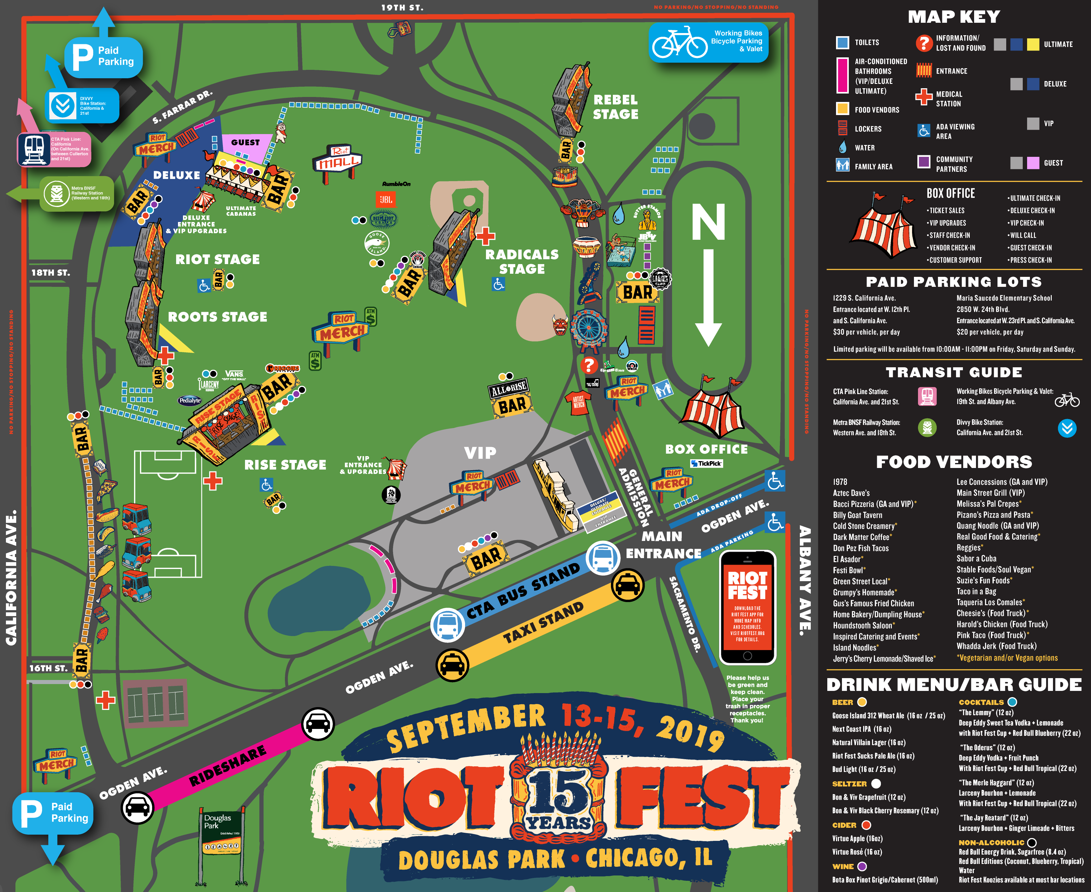 riot fest chicago map Never Get Lost Again The Riot Fest 2019 Map Is Here riot fest chicago map