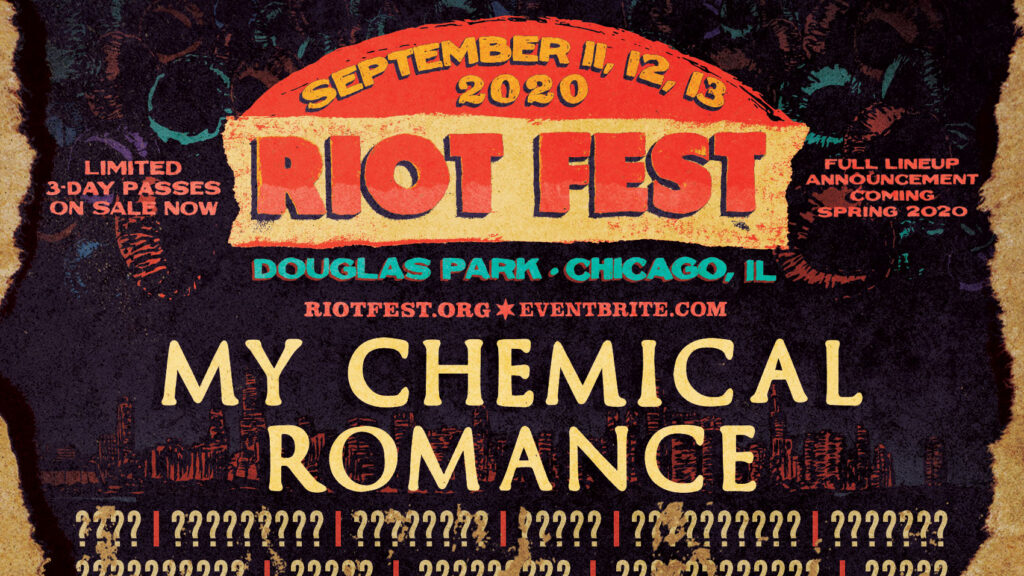 My Chemical Romance is Headlining Riot Fest 2020