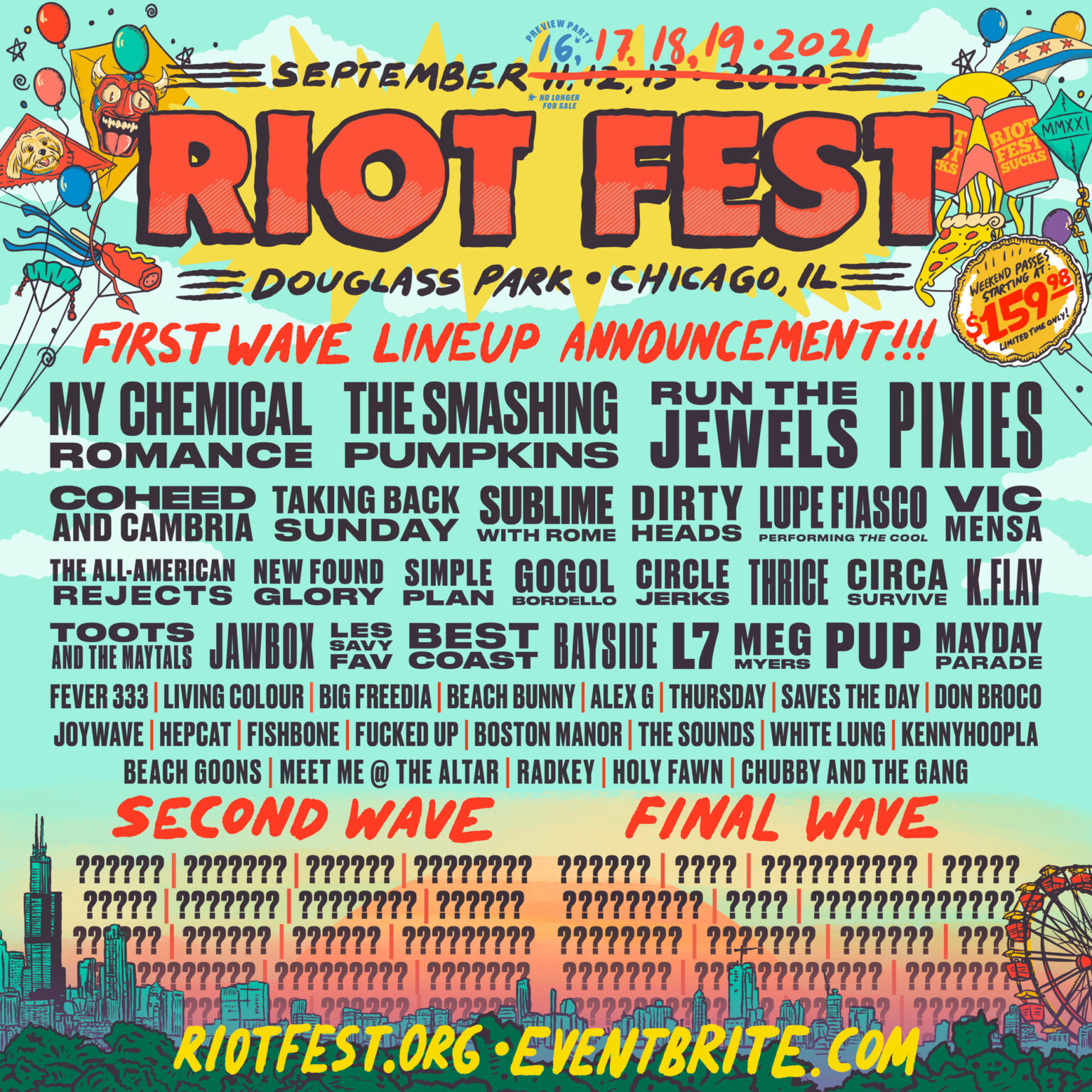 The Riot Fest 2021 First Wave Lineup is Here
