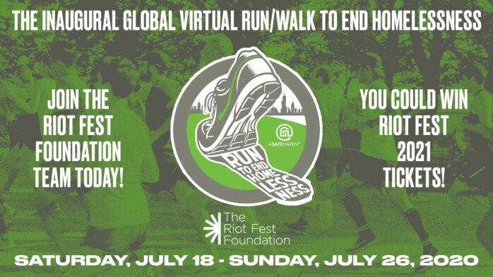 A VIRTUAL Safe Haven 5K: Run Fast, Do Good, Win Riot Fest Tickets