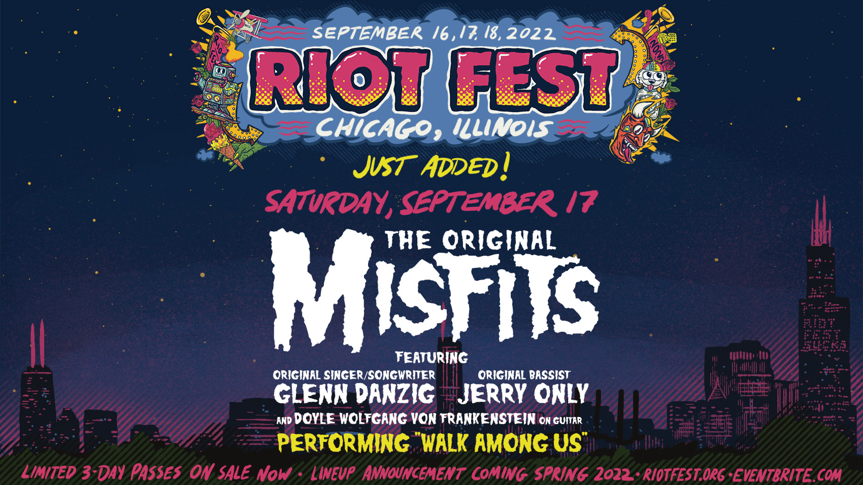 The Original Misfits to Perform ‘Walk Among Us’ in Full at Riot Fest 2022