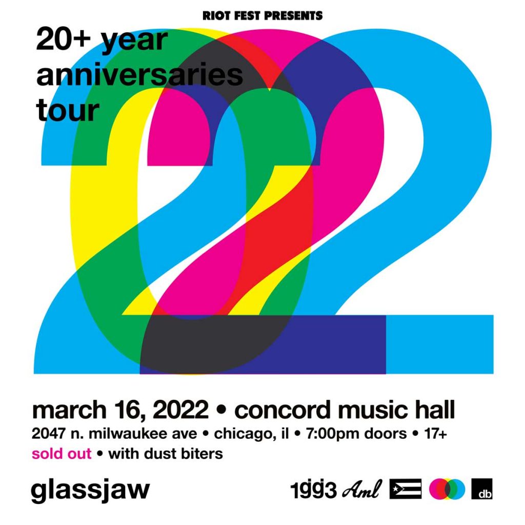 Glassjaw 20th+ ANNIVERSARIES TOUR Riot Fest