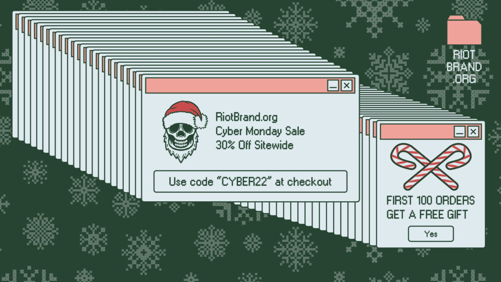 Cyber Monday Discount Code + Riot Fest Holiday Greeting Cards Available Today!