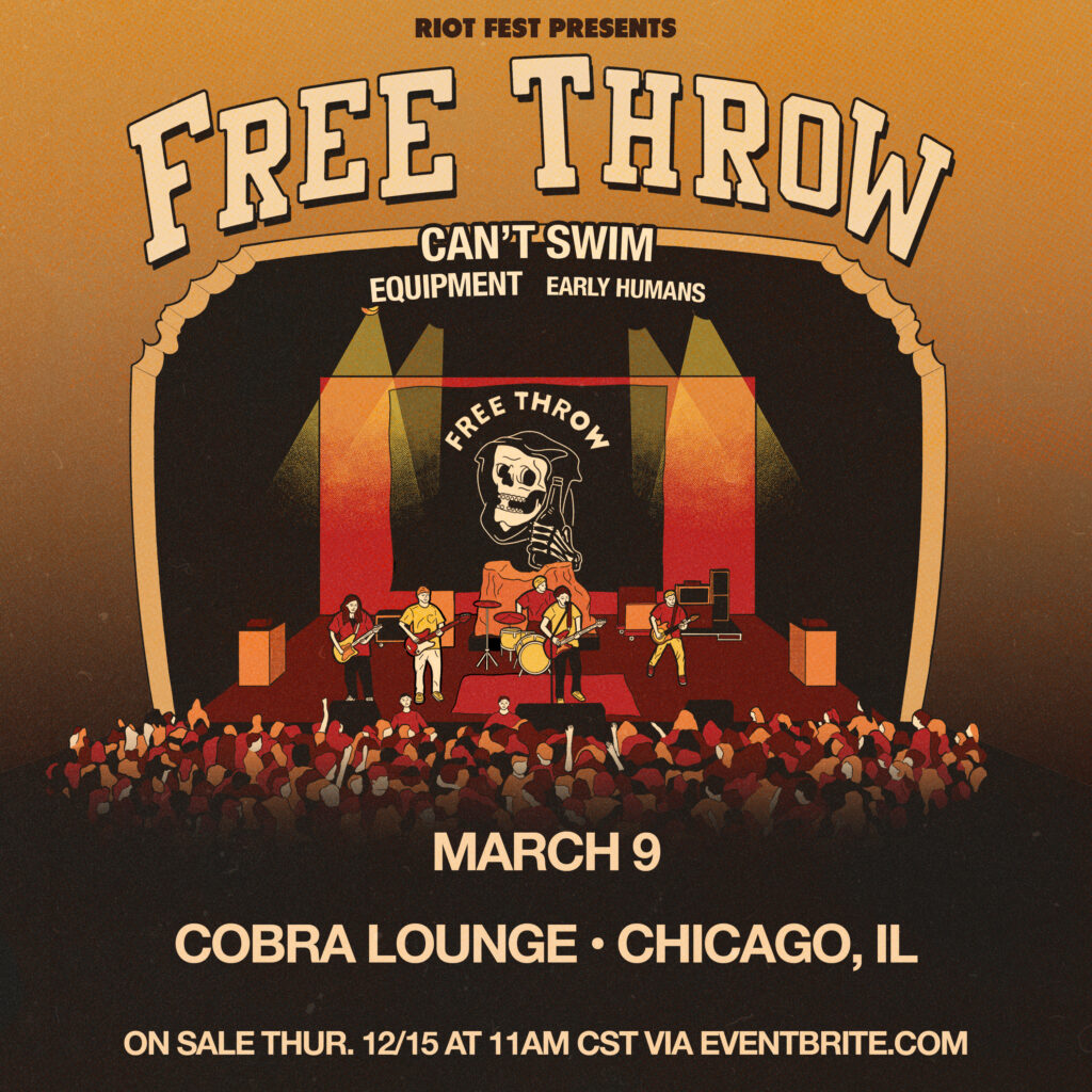 Free Throw with Can't Swim, Equipment + Early Humans @ Cobra Lounge