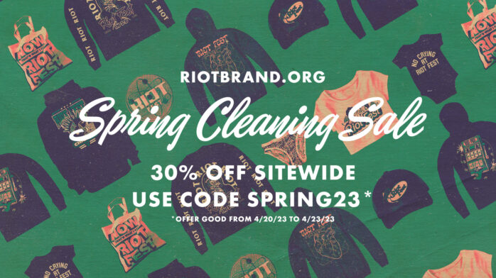 Riot Fest Spring Merch Sale – 30% OFF Site-Wide
