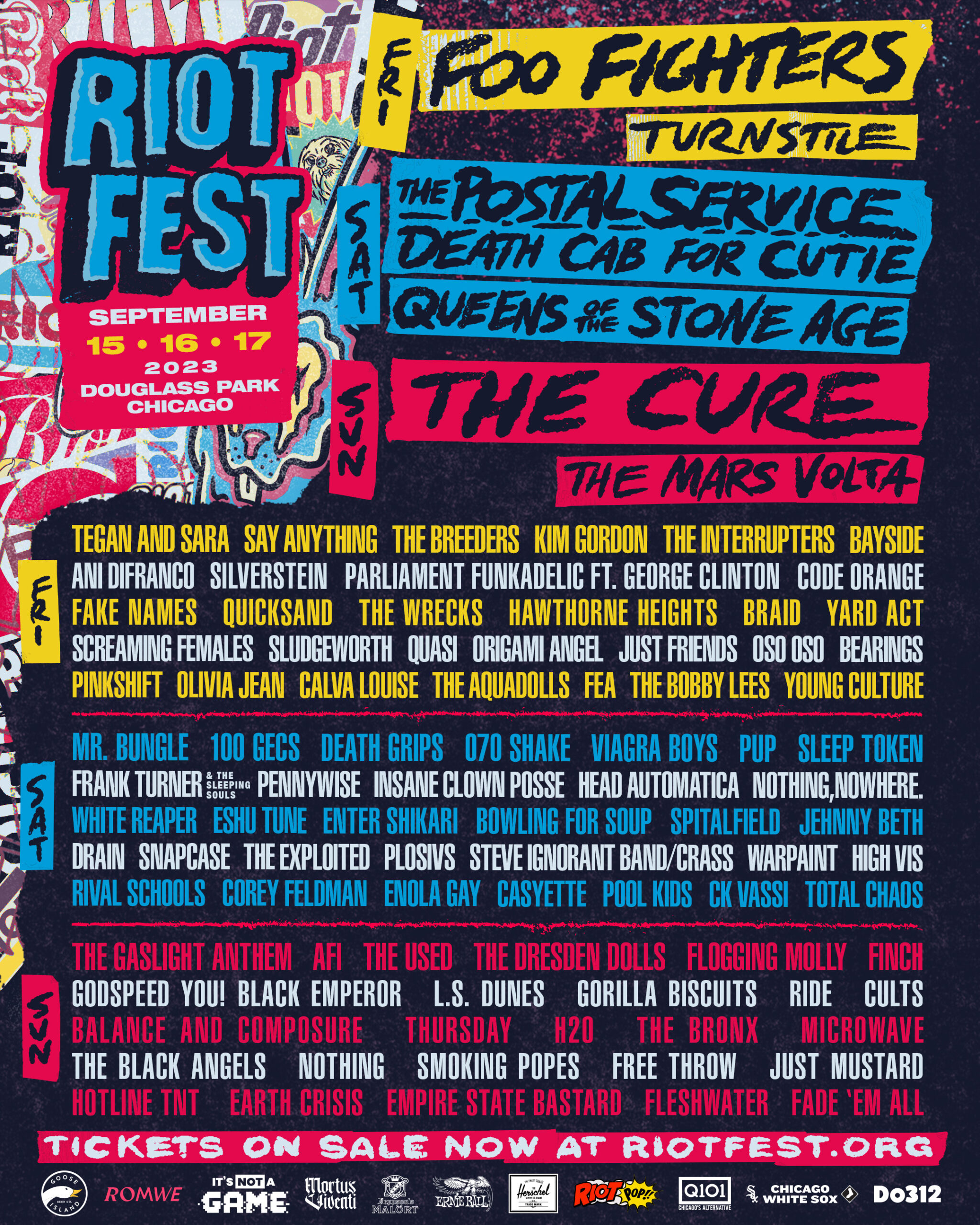 The Riot Fest 2023 Lineup Is Here Riot Fest