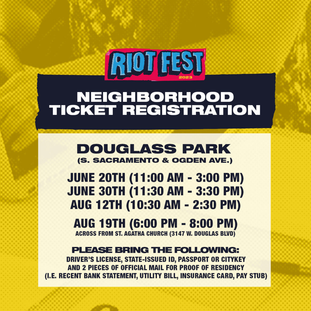 Community Ticket Registration for Riot Fest 2023