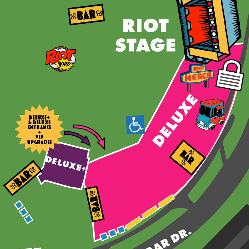 Deluxe and Deluxe+ areas of Riot Fest 2023