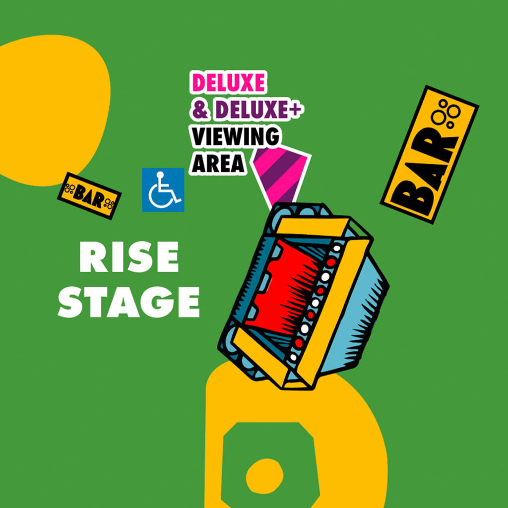 Rise stage Deluxe and Deluxe+ viewing area