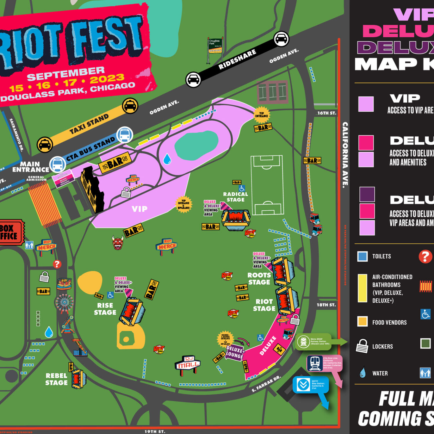 Riot Fest 2023 Map