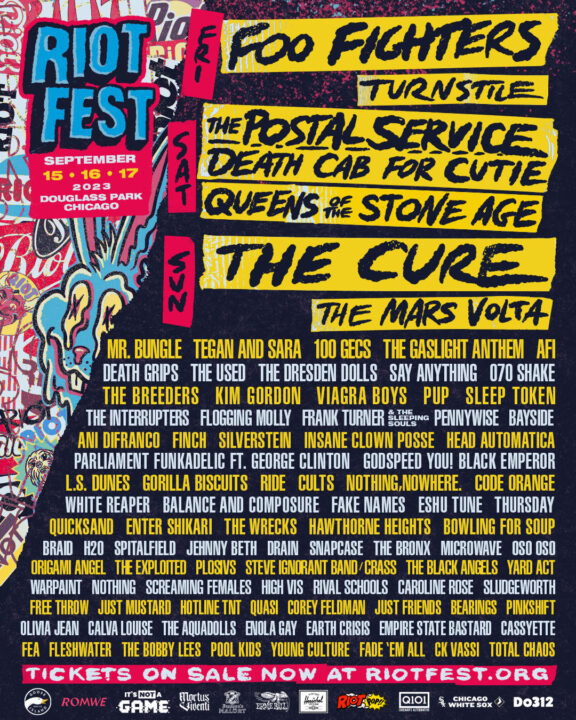 The Riot Fest 2023 Lineup Is Here - Riot Fest 2023 – September 15th-17th