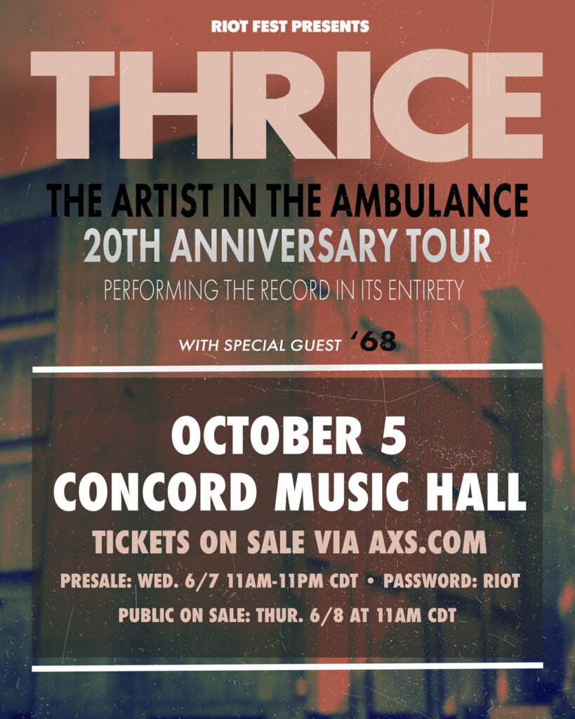 Thrice, '68 @ Concord Music Hall