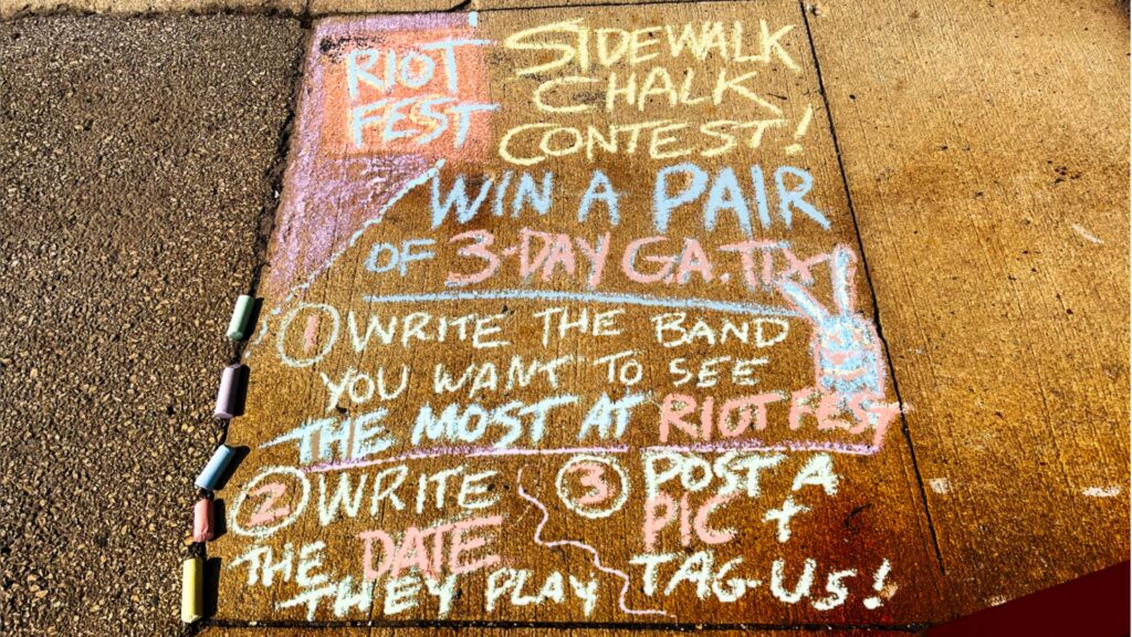 Riot Fest’s Sidewalk Chalk Contest!