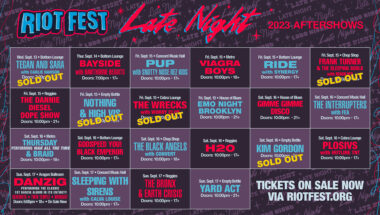 Riot Fest 2023 Late Night Aftershows