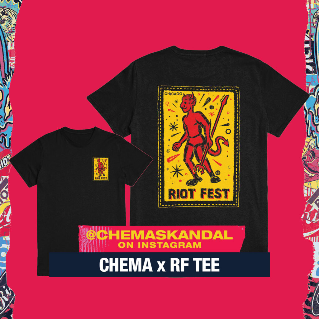 CHema t-shirt collab for Riot Fest 2023