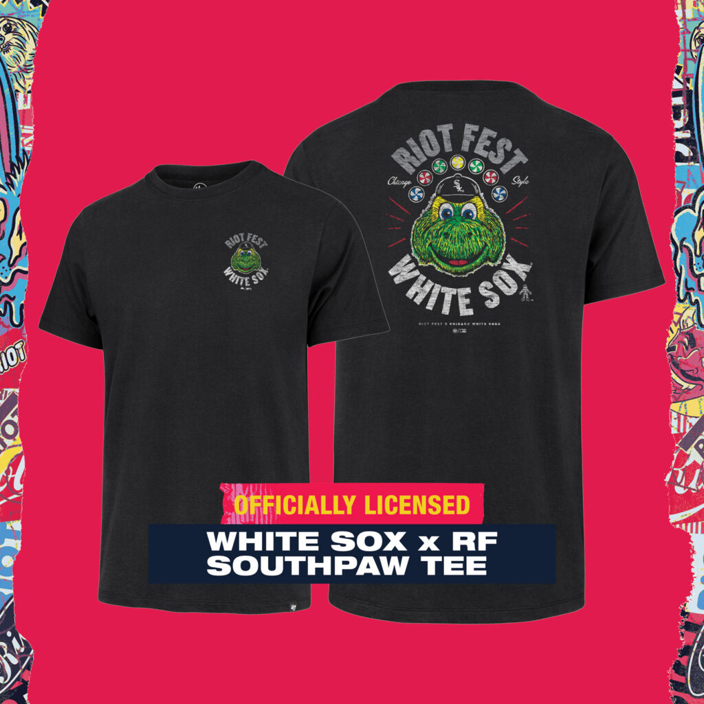 White Sox x Riot Fest T-shirt Collab, officially licensed by MLB