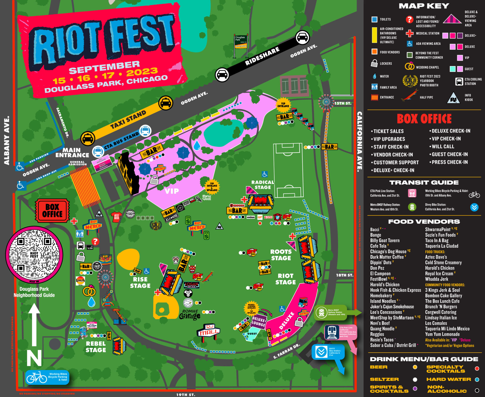 riot fest map