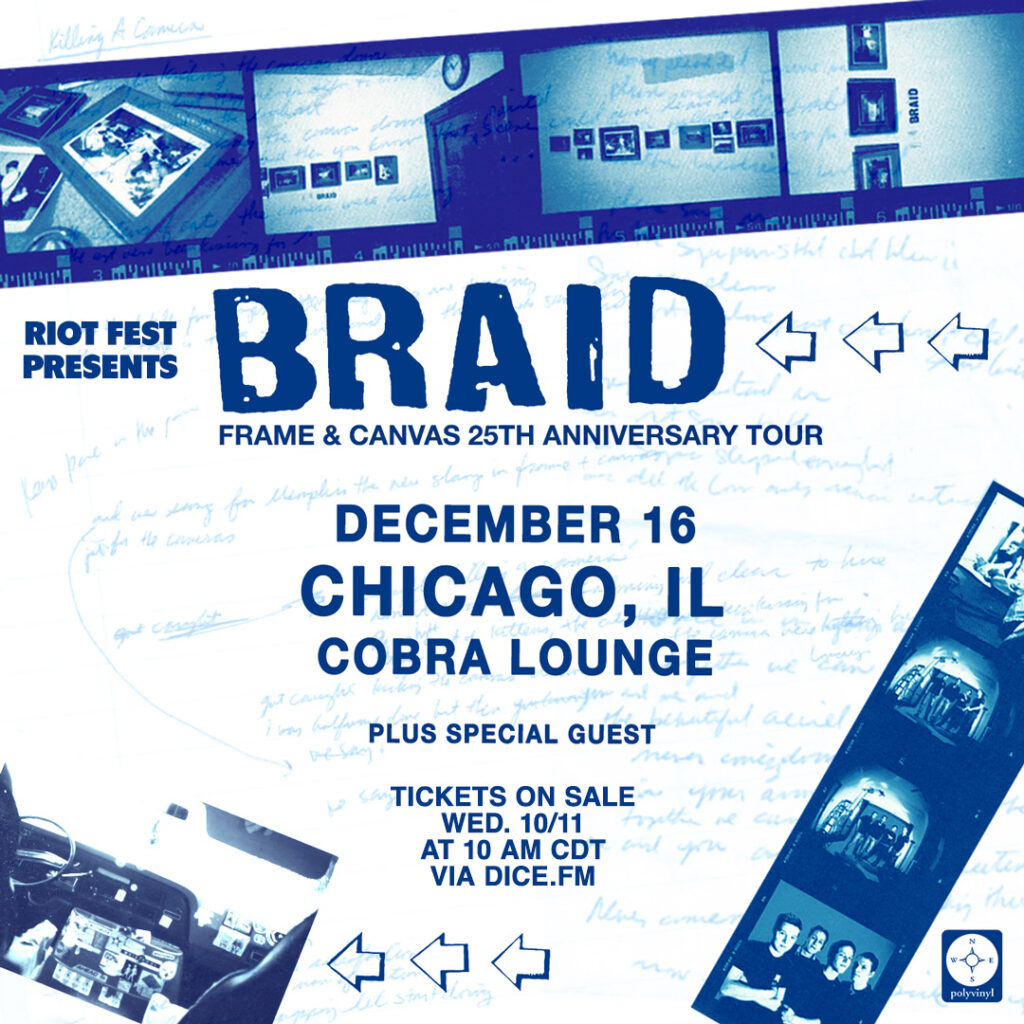 Braid 20th Anniversary Frame & Canvas show at Cobra Lounge