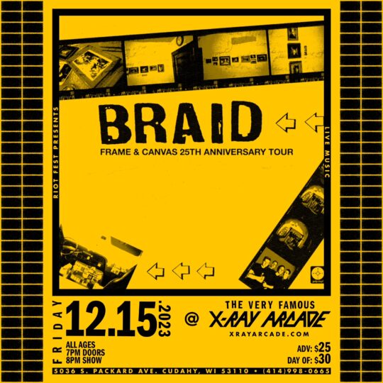Braid 20th Anniversary Frame & Canvas show at X-Ray Arcade