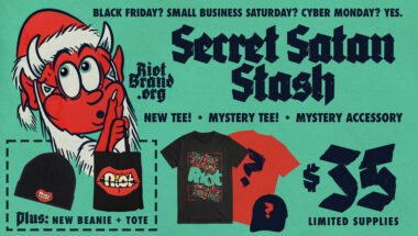 Riot Fest Black Friday Deals - Secret Satan Stash for $35 and exclusive beanie, tote, and t-shirt