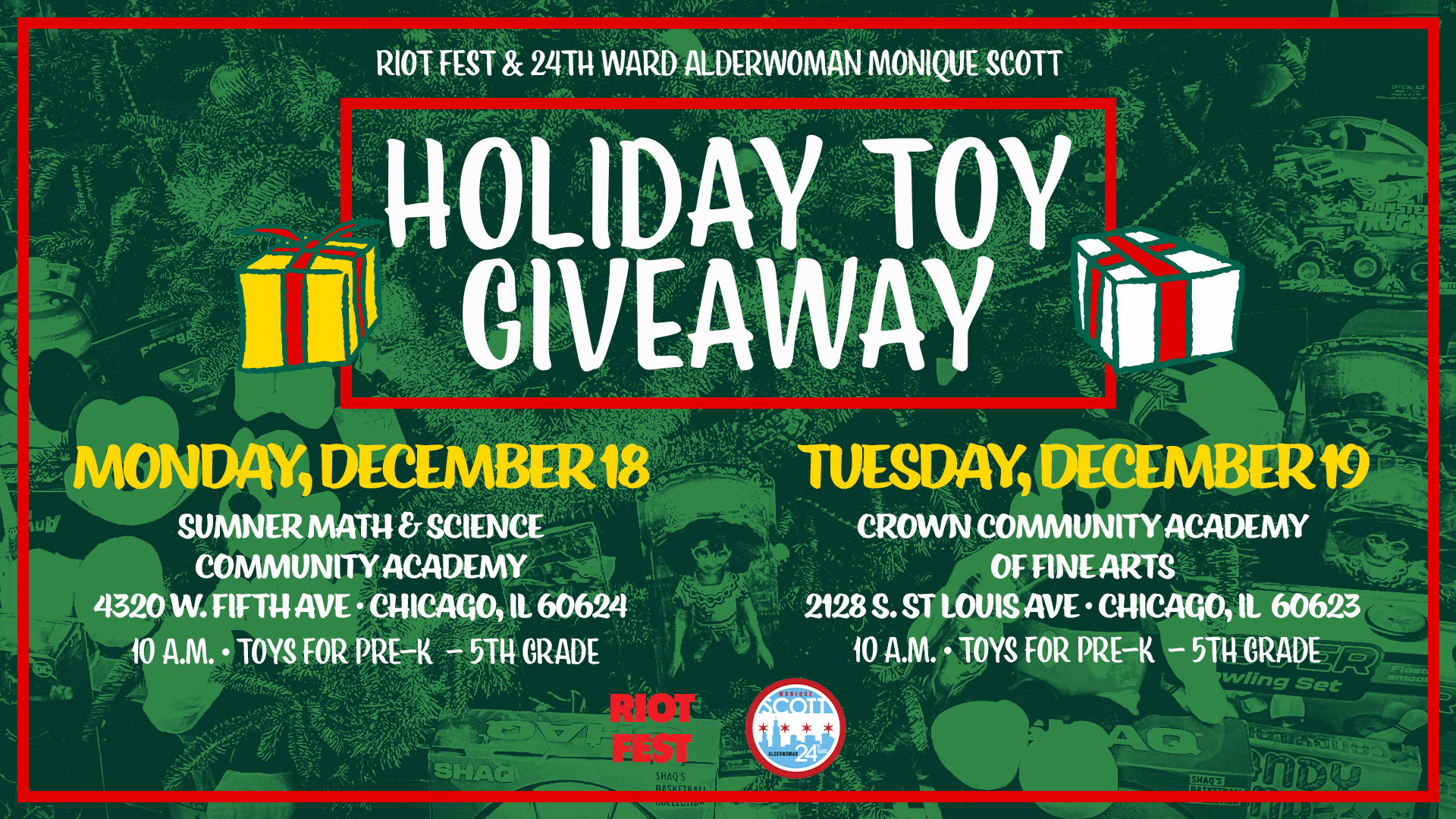 Holiday Toy Giveaway Riot Fest