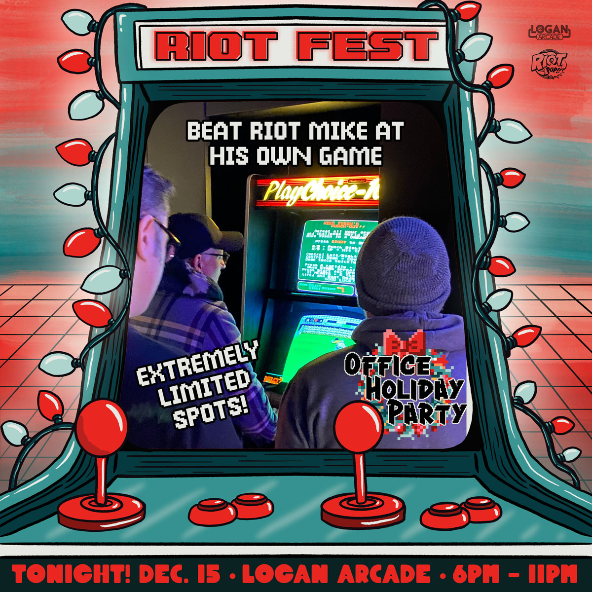 We Want YOU to Come to the Riot Office Holiday Party at Logan Arcade ...