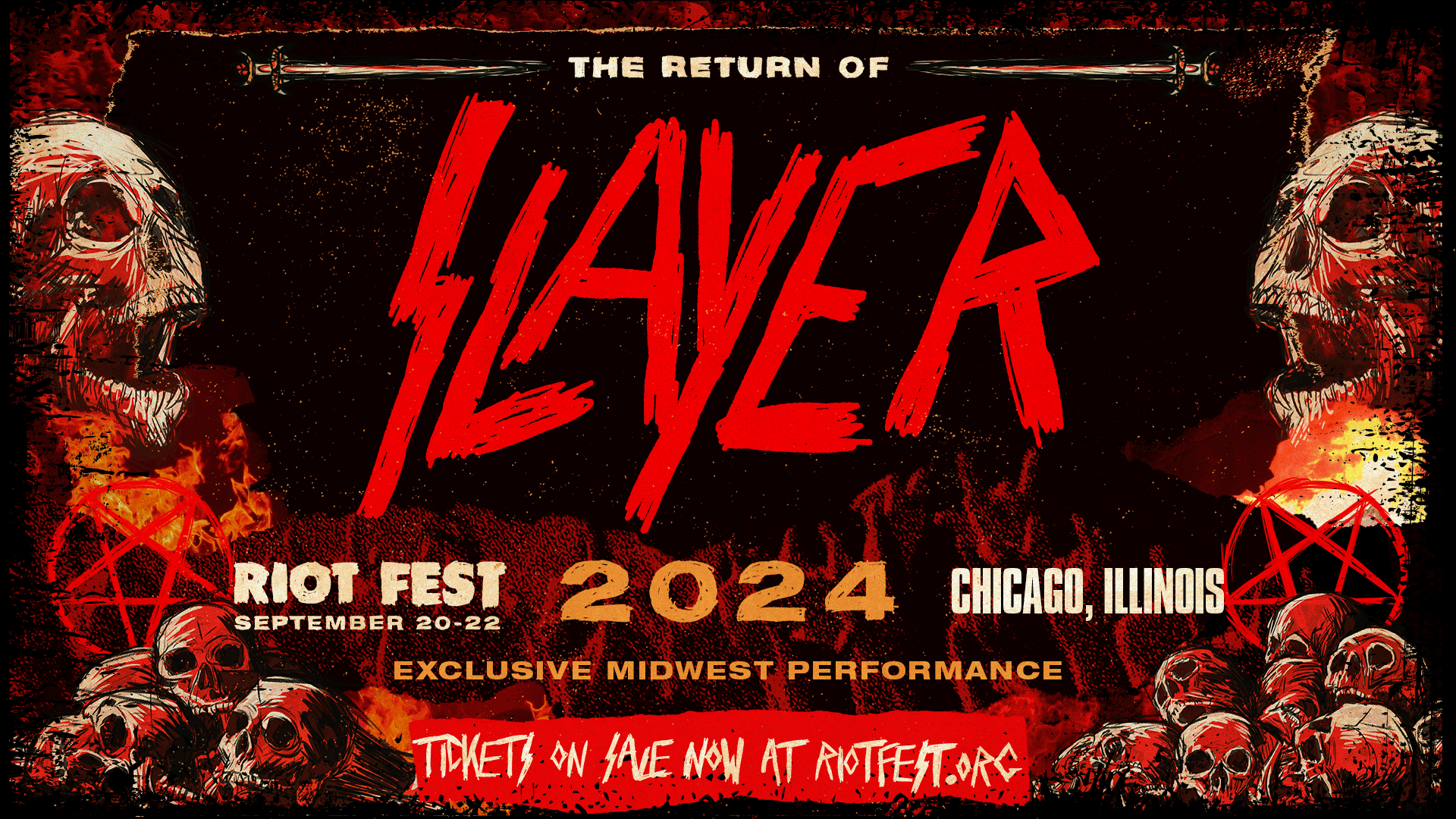 Slayer returns to Riot Fest for an exclusive Midwest performance