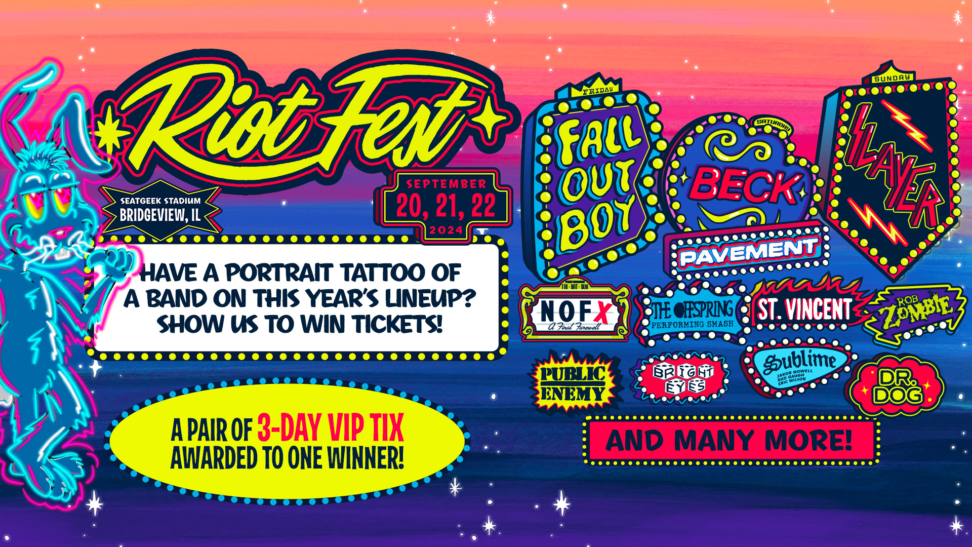 Riot Fest x Inked Magazine ticket giveaway for Riot Fest 2024