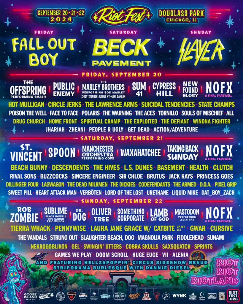 Riot Fest 2024 Lineup