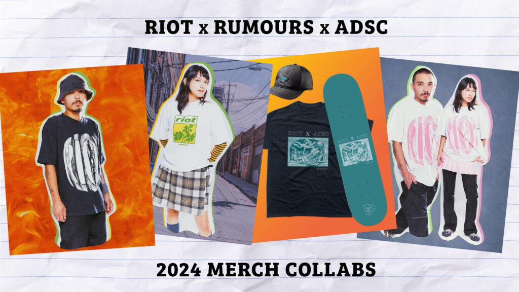 Check out our 2024 collab collections with Rumours + Art Dept. Skate Co.