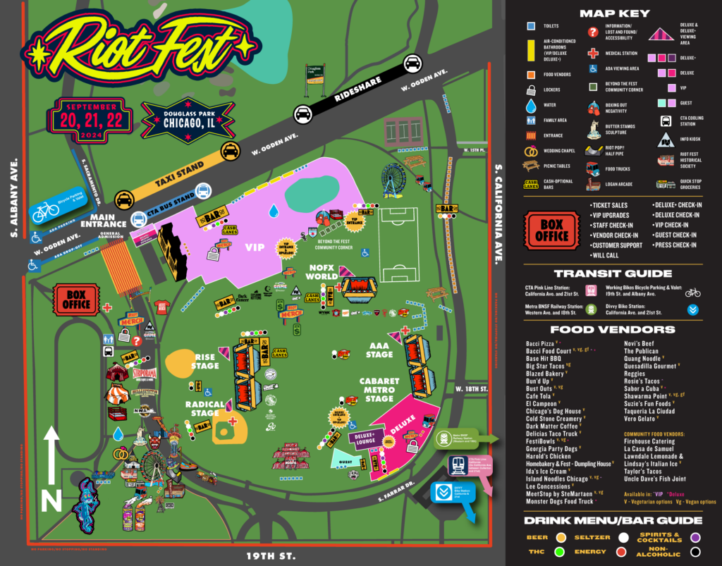 Riot Fest 2024 map