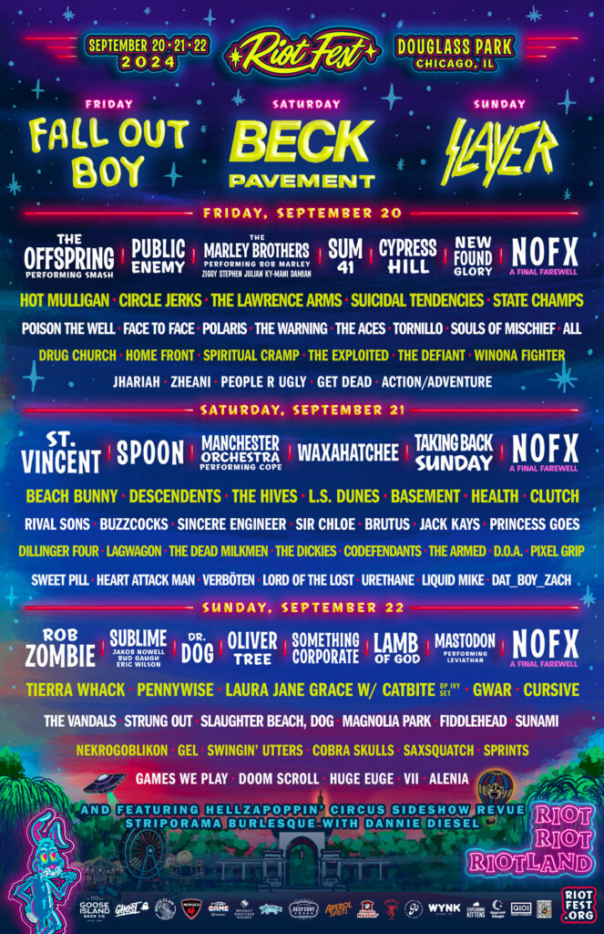 Riot Fest 2024 Lineup